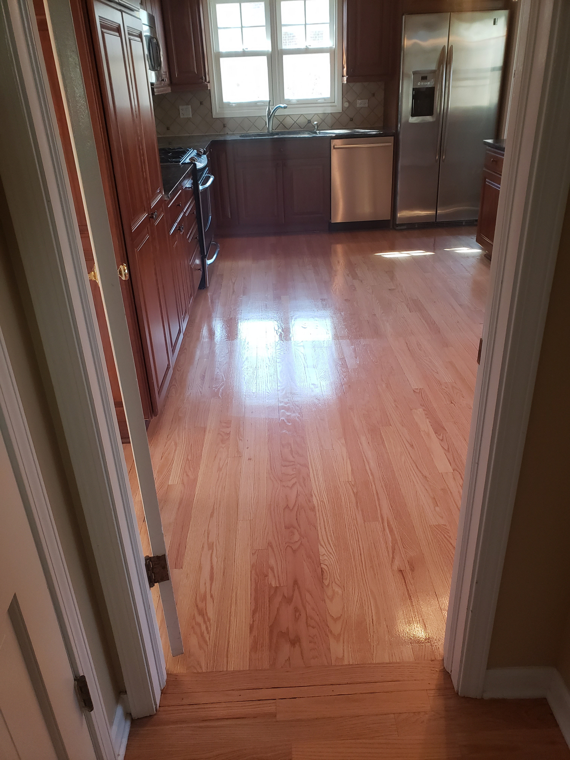 Deerfield,  red and white oak , Bona Seal applied finished with Bona Traffic Hd