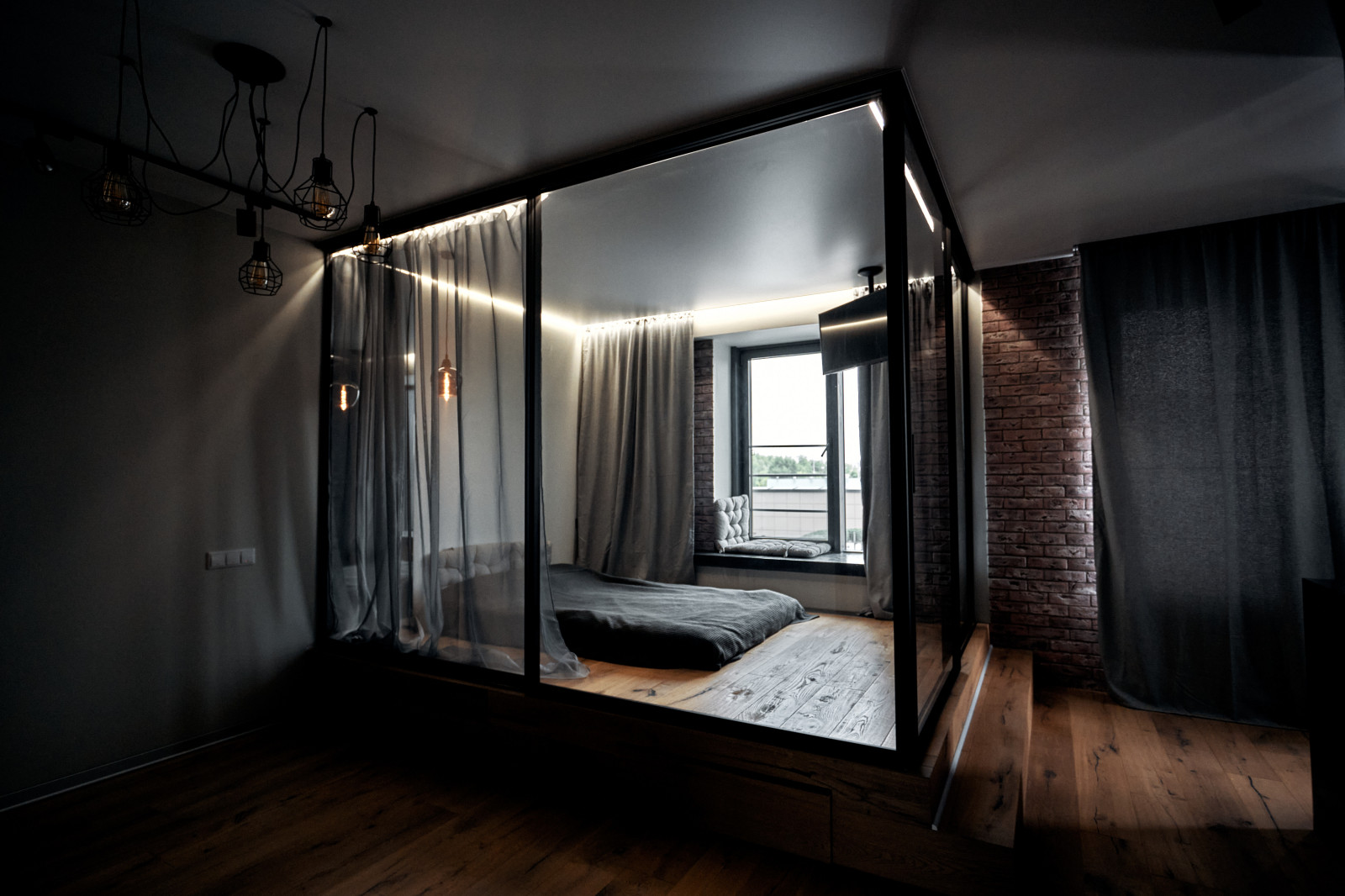 Угловая интерьерная перегородка raumplus