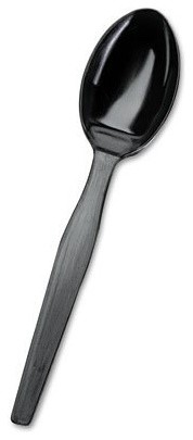 C-Smartstock Polystyrene Medium Weight Spoon Refill Black 24/40