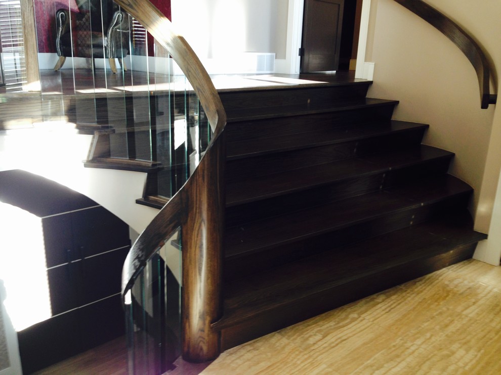 Photo of a transitional staircase in Calgary.
