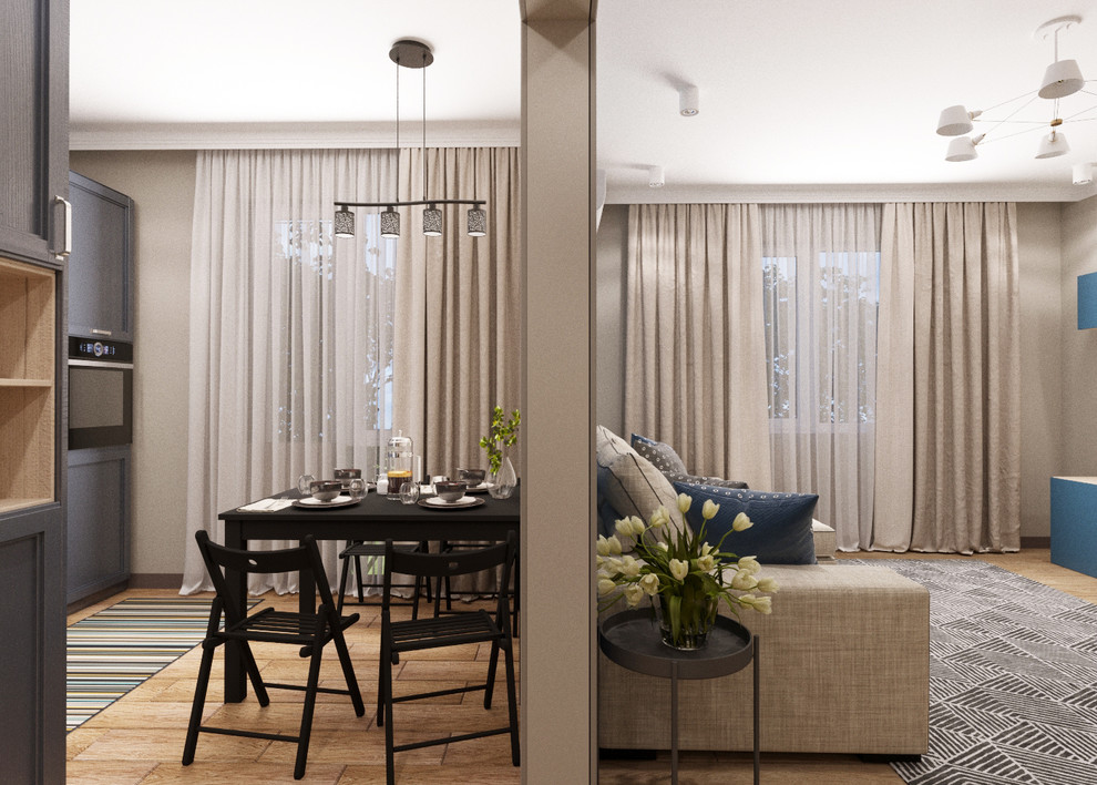 Яркое решение однокомнатной квартиры