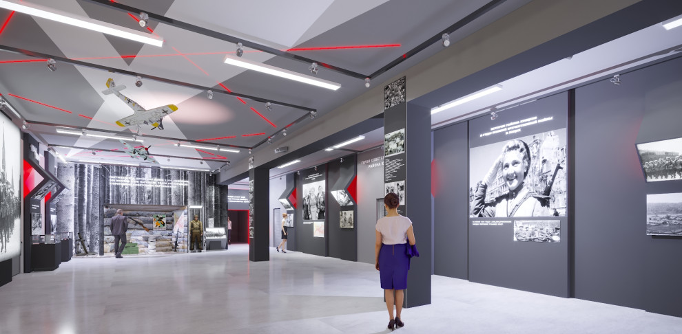 Выставочный зал для музея школы 1293 г. Москва