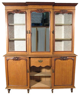 Consigned Antique English Oak Mahogany Victorian Welsh Dresser Hutch Consigned Antique English Oak Mahogany Victorian Welsh Dresser Hutch W Mirror China Cabinets And Hutches By Mbw Furniture