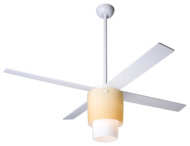 Modern Fan Company Halo Gloss White 52" Ceiling Fan + Wall Control