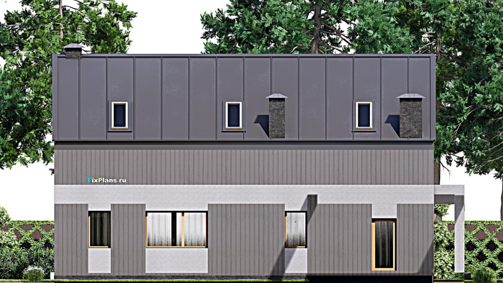 Проект дома с мансардой 16х28 м S410м2 F-16514