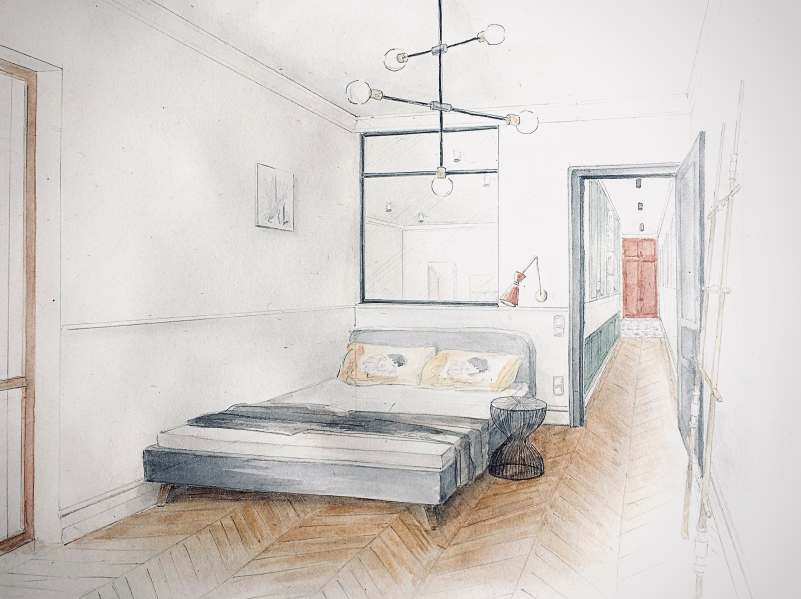 Эскиз спальни