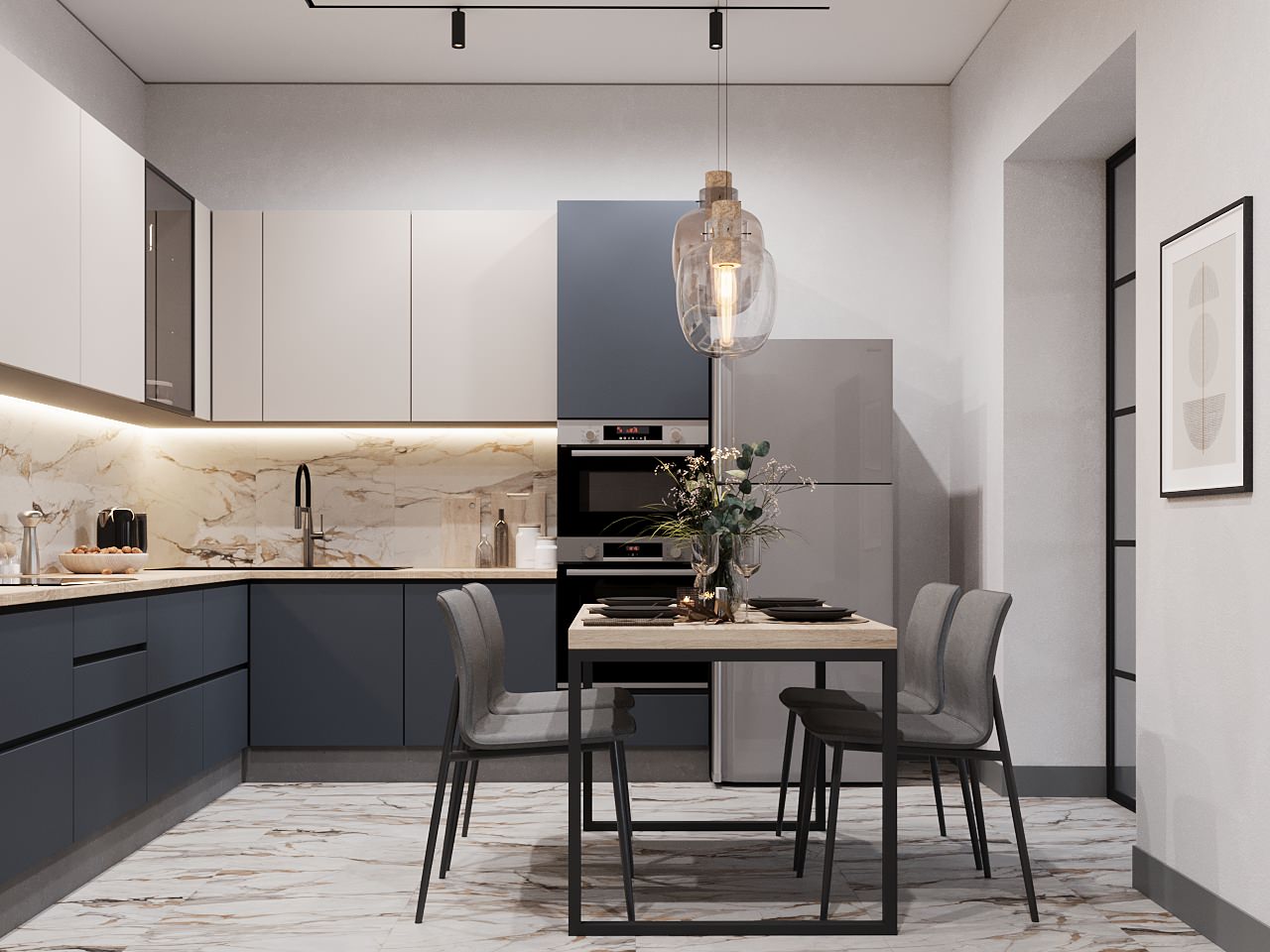 Кухня в московском таунхаусе