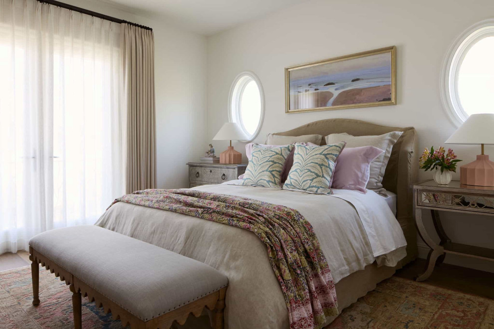 Example of a tuscan bedroom design in Los Angeles