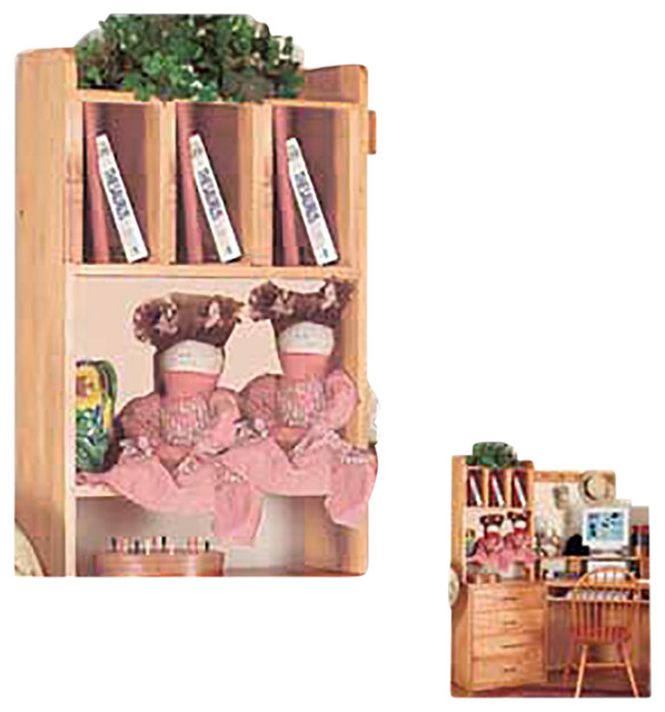 Wood Desktop Shelf Organizer Unit Shelves Unfinished Pine 22.5 Inch