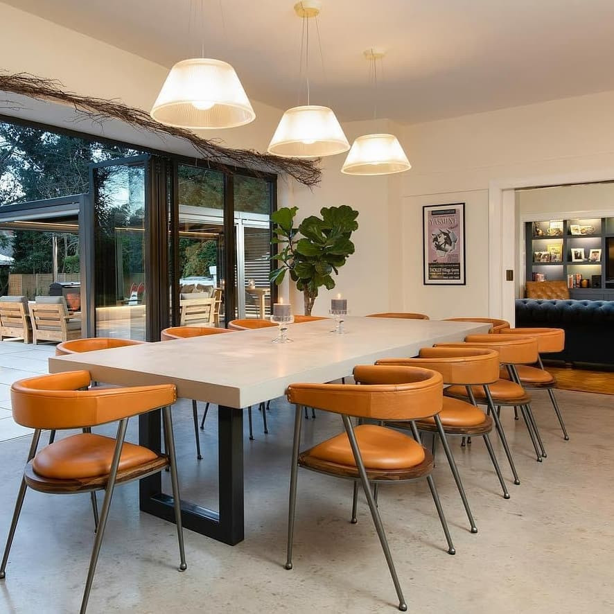 Inspiration for a large contemporary dining room in Cheshire.