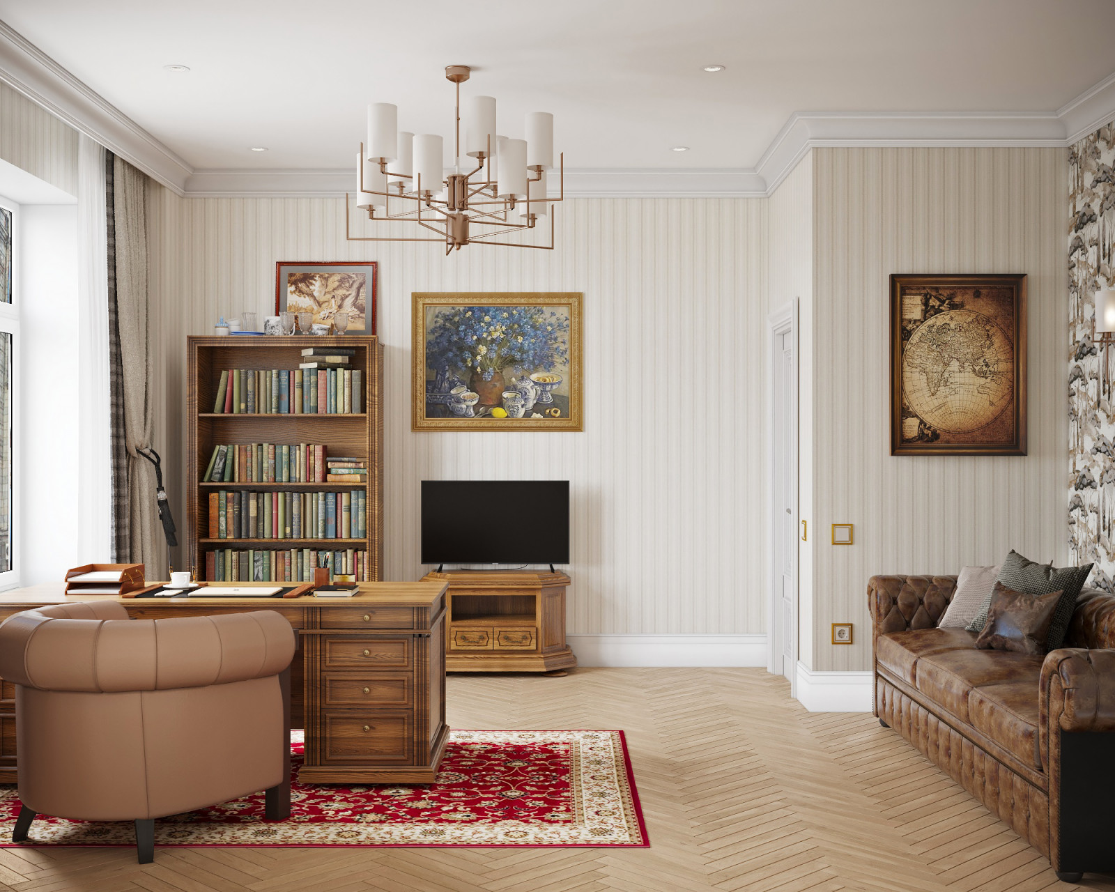 Дизайн проект квартиры с классической атмосферой