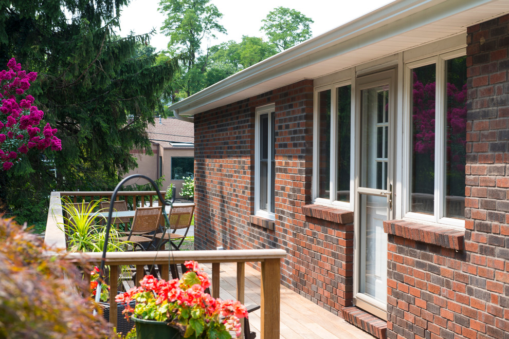 Deck - small transitional backyard deck idea with no cover