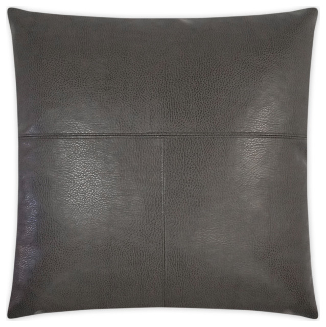 Rodeo Pillow Grey, 24" x 24" Contemporary Decorative Pillows by