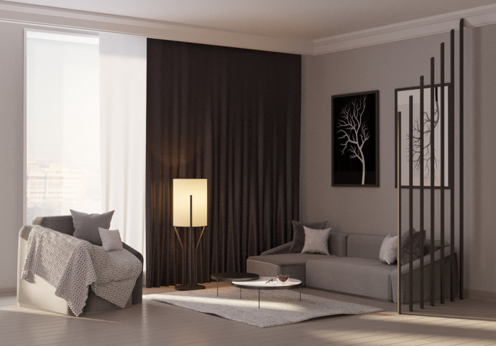 Визуализация современной гостиной