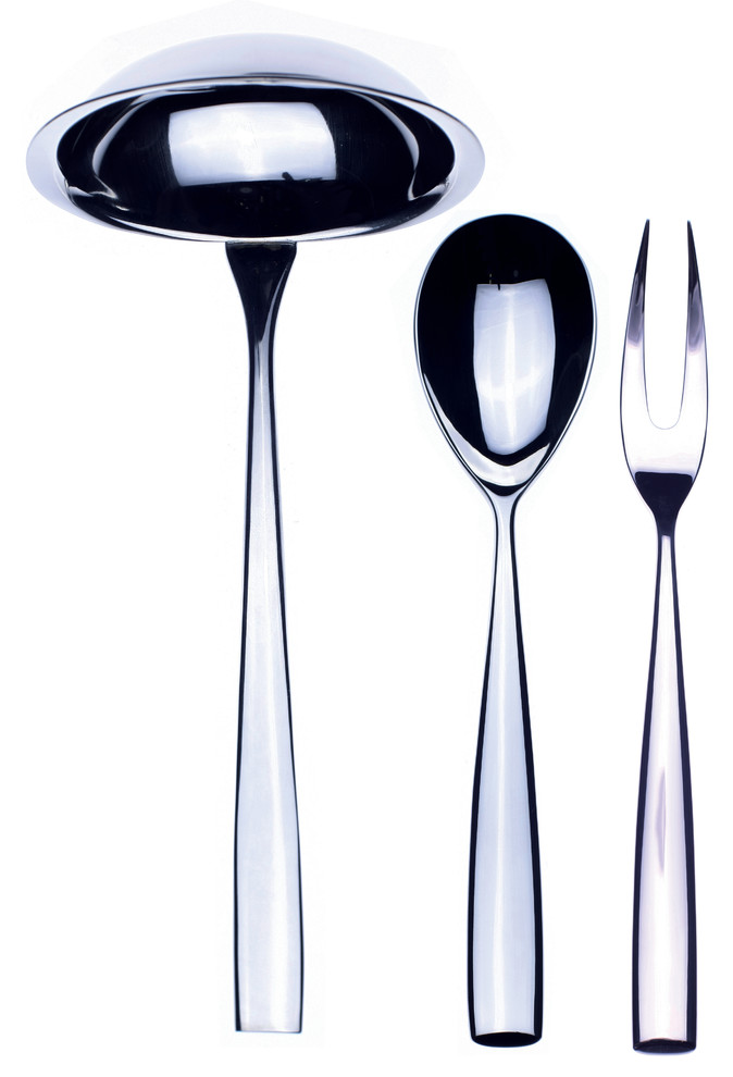 3-Piece Serving Set, Fork, Spoon and Ladle, Arte