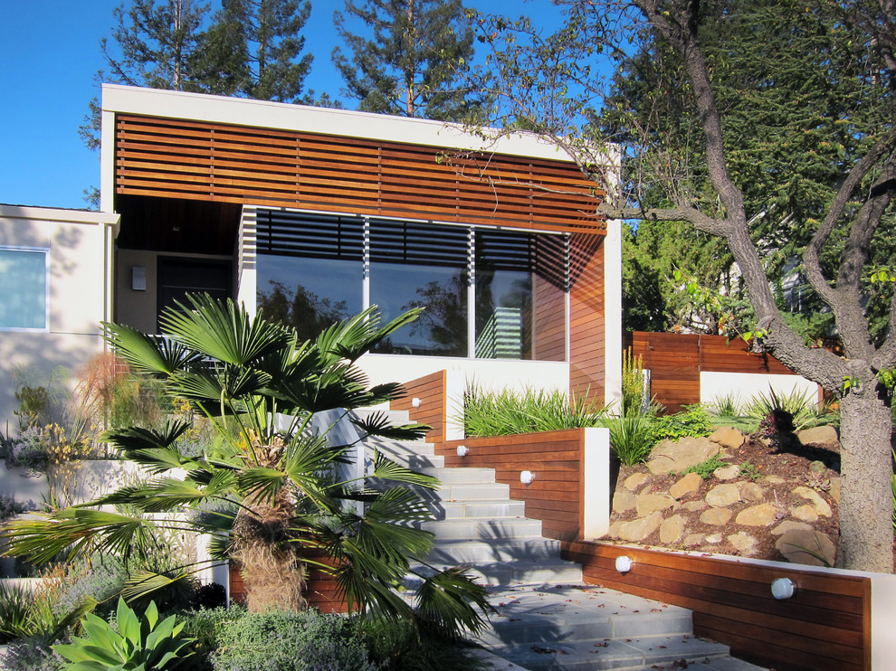 Design ideas for a modern one-storey exterior in San Francisco.