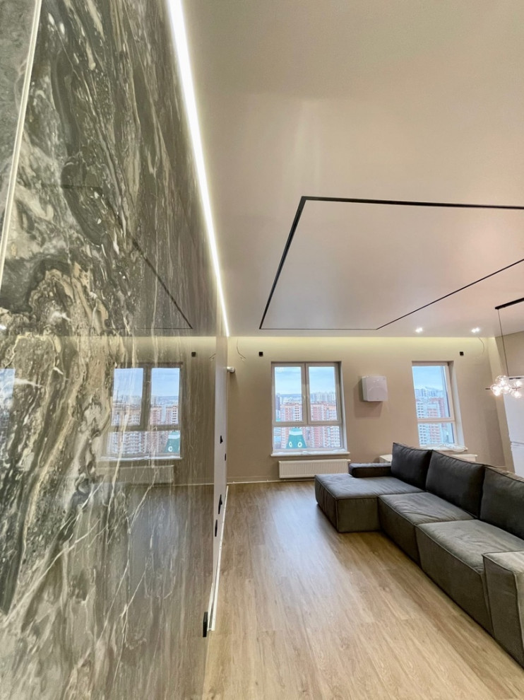 Теневые и парящие потолки в ЖК Кларус парк