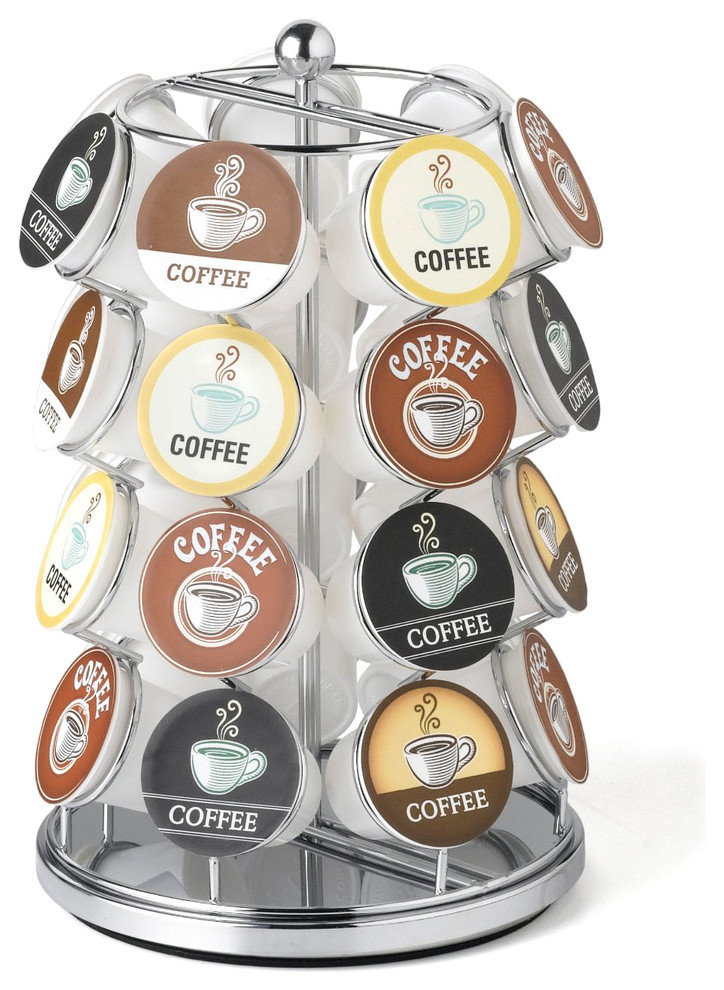 Nifty 28 K-Cup Chrome Carousel for Keurig Coffee Cups