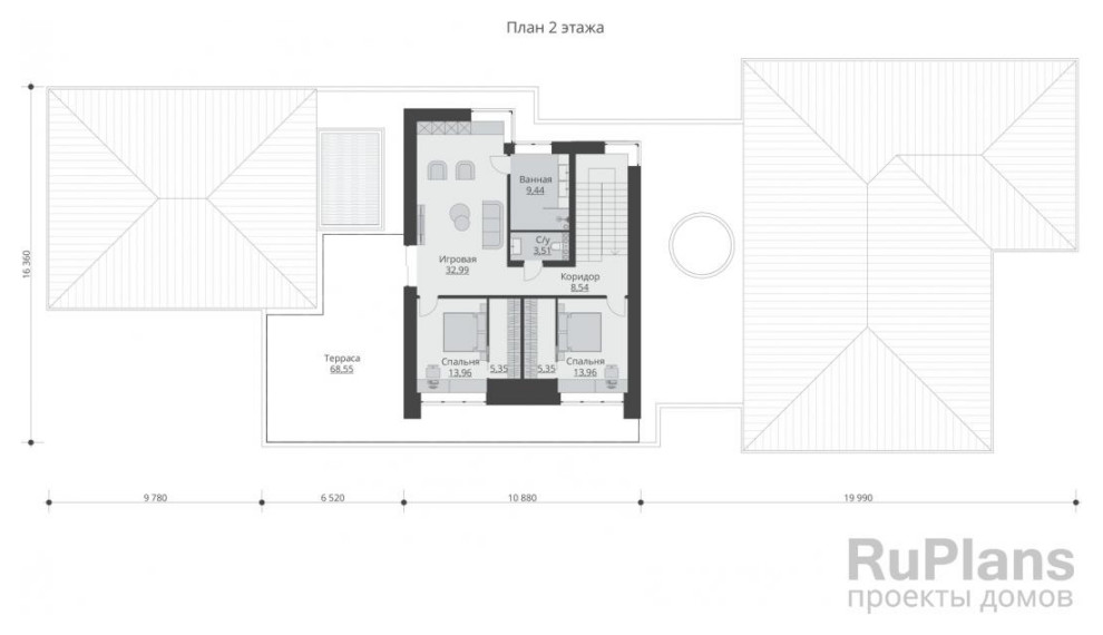 Rg5912 - Двухэтажный дом с зимним садом и гостевым флигелем