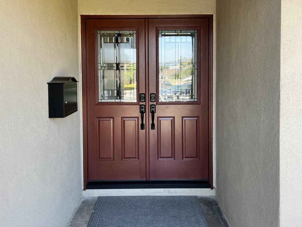 Classic Entry Door Design Ideas Traditional House Exterior Orange