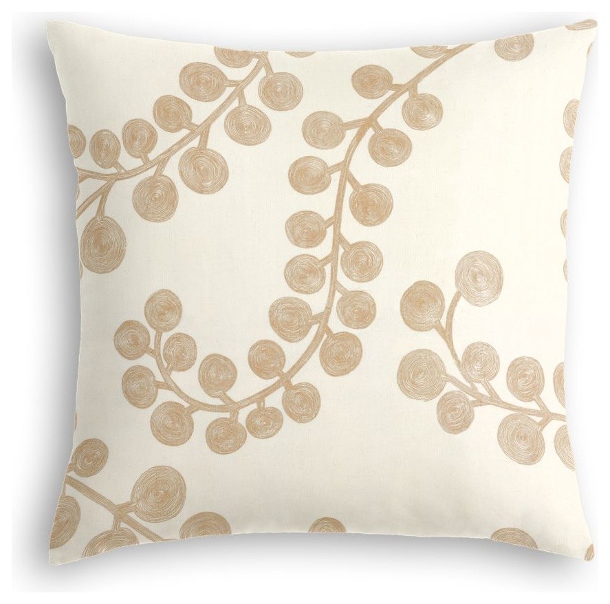 Metallic Gold Swirl Branch Custom Throw Pillow