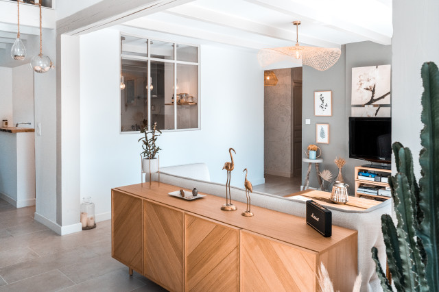 INTEGRATION DE LA VERRIERE scandinavian-living-room