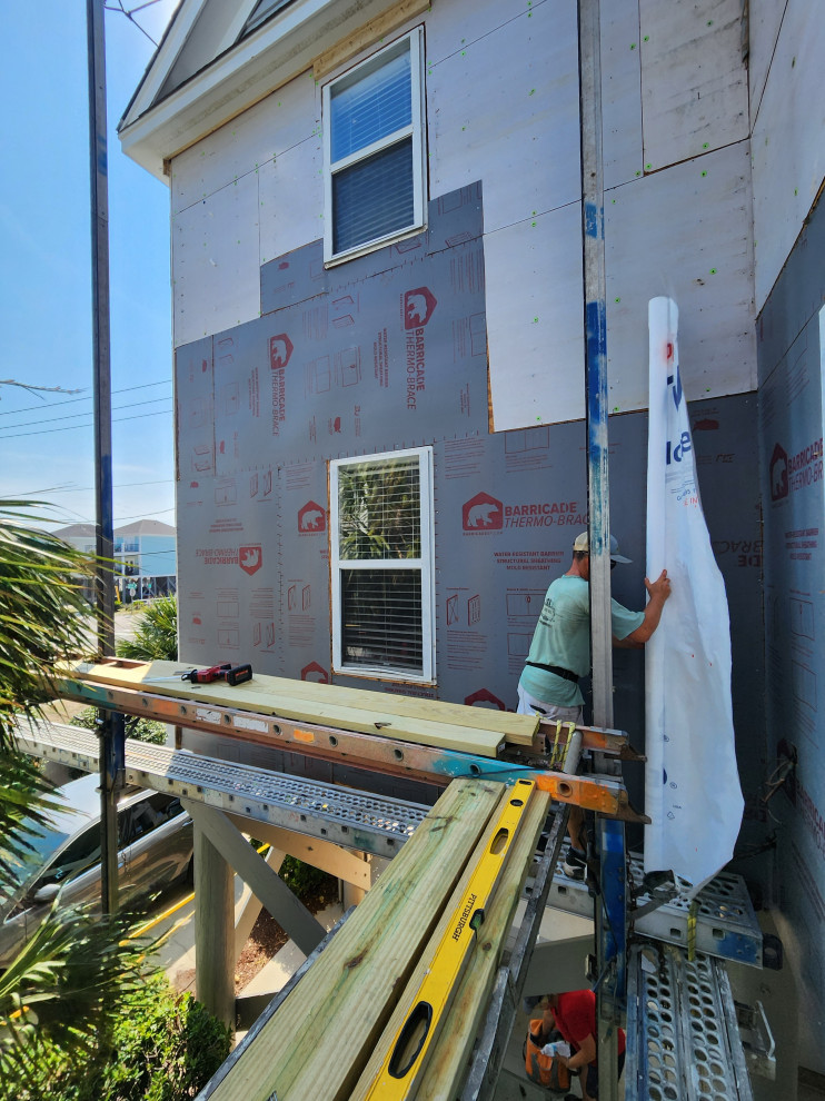 Exterior remodel / Windows / cider siding / paint