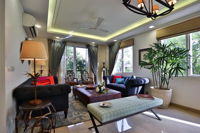 Garden Apartments contemporain-salon