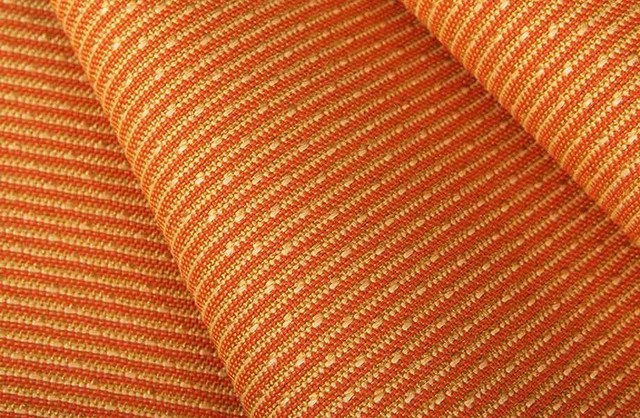 Morse Stripe Upholstery Fabric in Mandarin