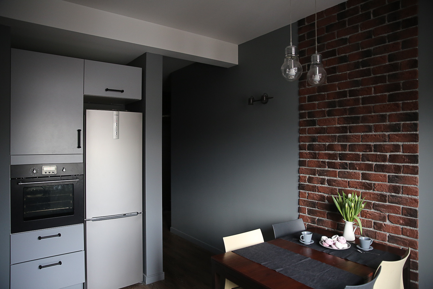 Дизайн интерьера 1-комнатной квартиры в индустриальном стиле