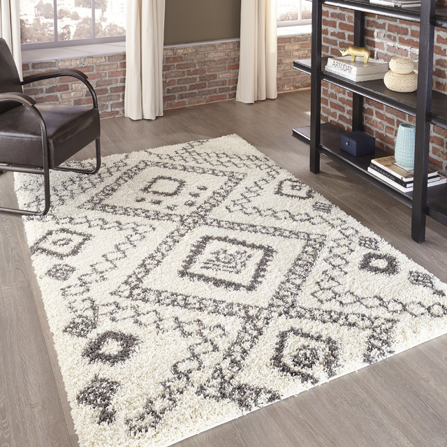 Maya 2 Thick Pile Berber Style Rug Ivory Scandinavian Area Maya 2 Thick Pile Berber Style Rug Ivory