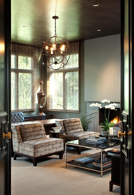 hollywood glamour meets modern  modern  living room