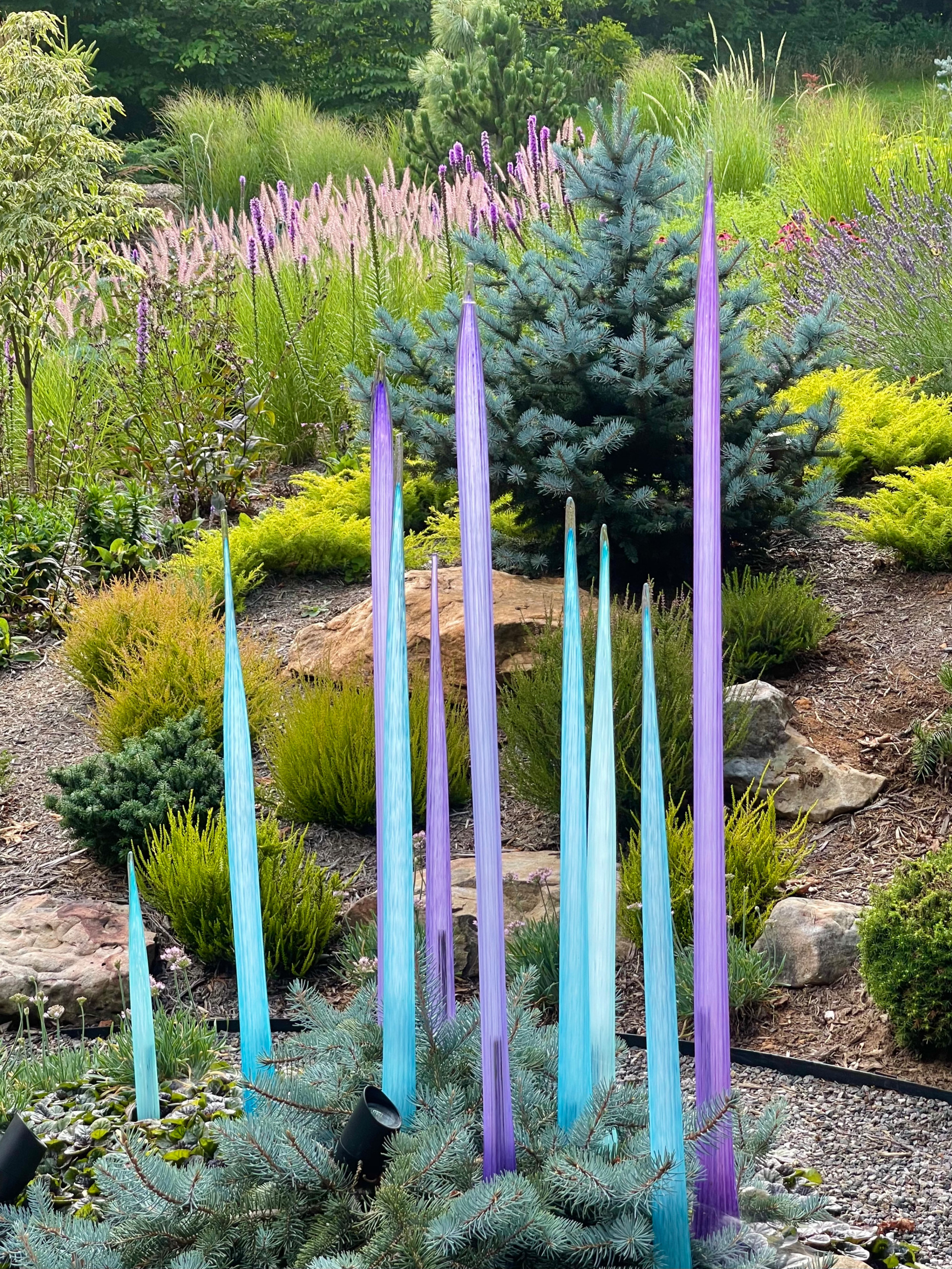 Glass spears and liatris