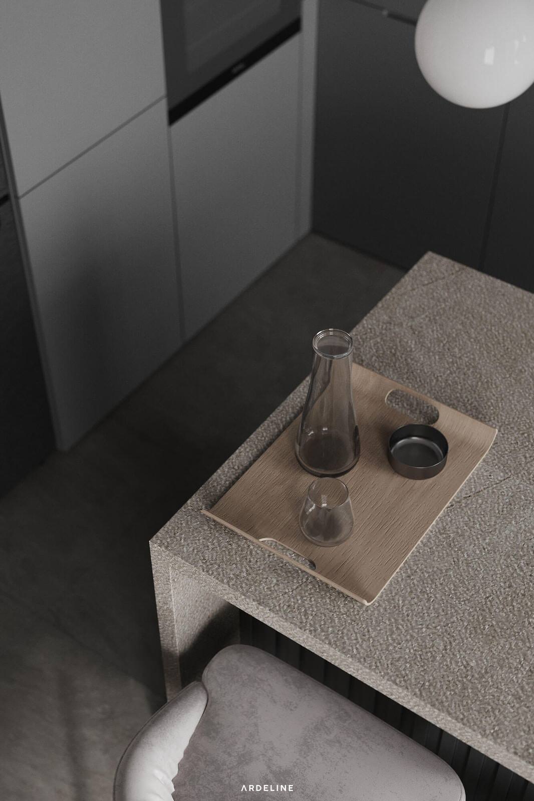 Дизайн квартиры в минималистичных серых тонах