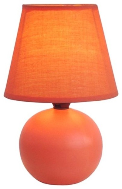 All The Rages Ceramic Globe Table Lamp Off White Contemporary All The Rages Ceramic Globe Table Lamp Orange