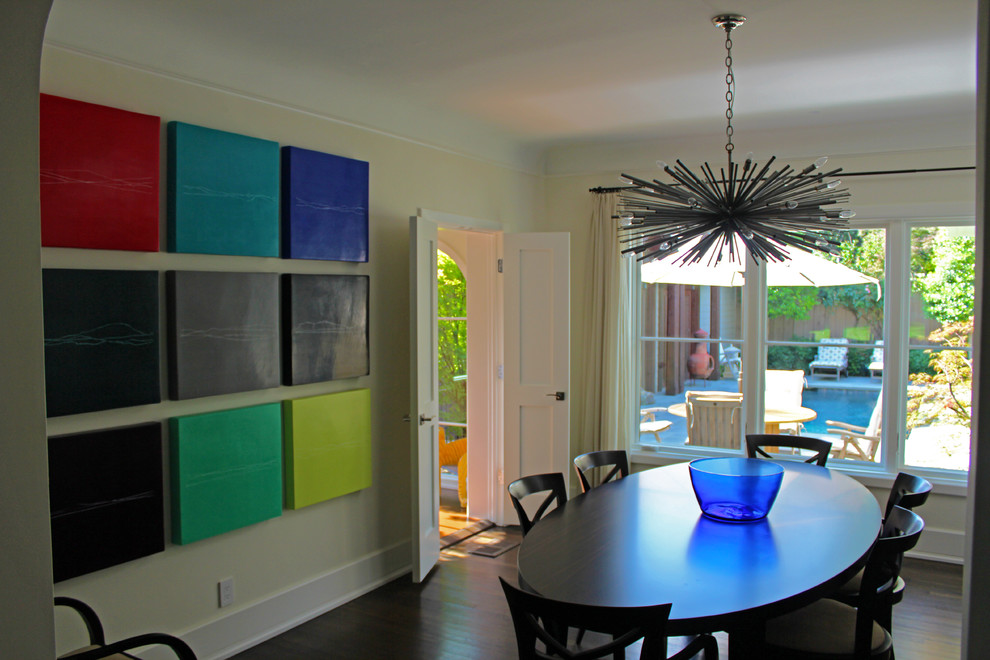 Photo of a contemporary dining room in Dallas.