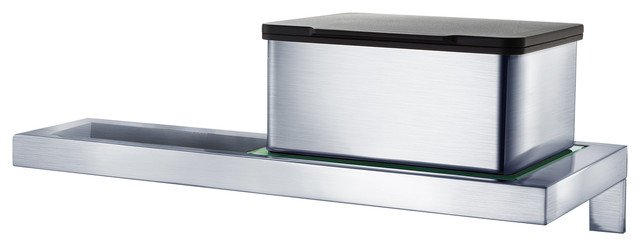 Menoto Wall Mounted Toilet Paper Holder With Glass Shelf