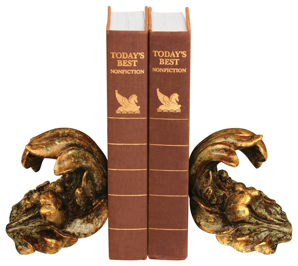Sterling Industries Pair Turning Leaf Bookends X-8456-39