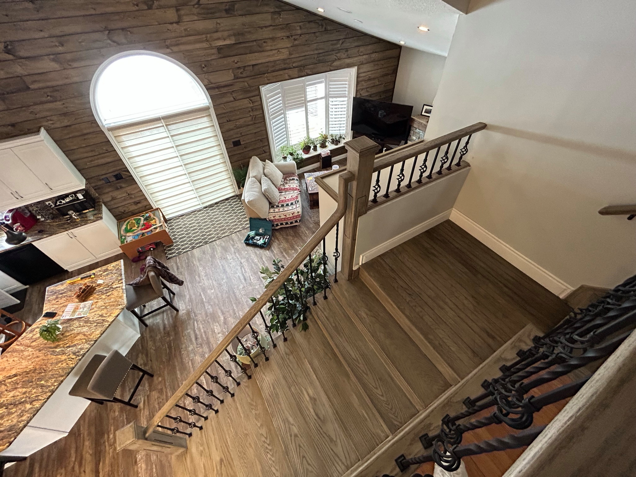 Beautiful Cabin-Modern Style Main Floor & Stairs Transformation