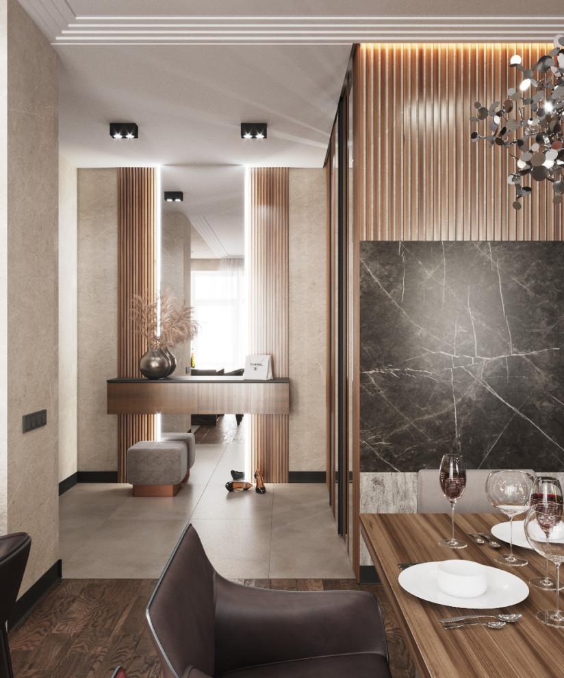 Прихожая с гардеробной в ЖК "Бульварный переулок"