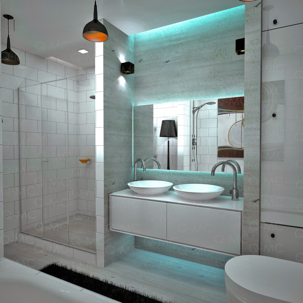 Санузел в стиле лофт