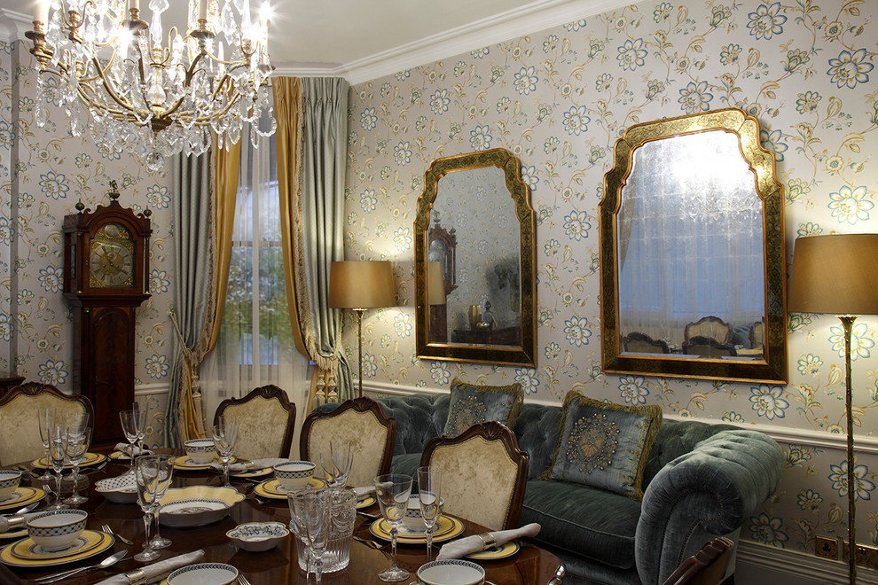 Photo of a traditional dining room in London.