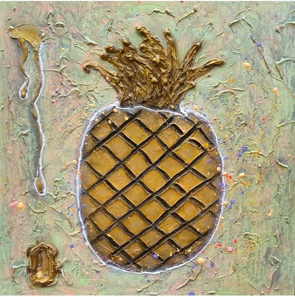 "Pineapple of the Monarch" Acrylic Painting
