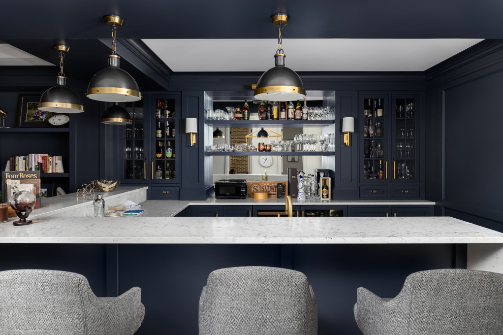 Northville New Construction - Cabinetry - Transitional - Home Bar ...