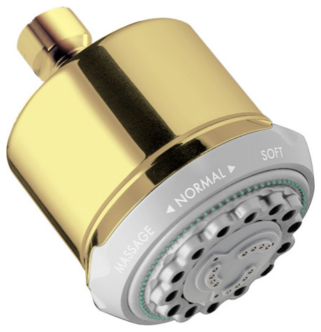 Hansgrohe Clubmaster Showerhead 3-Jet, 2.5 Gpm Polished Brass