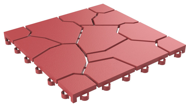 6-Pack Polypropylene Interlocking Patio Tiles Weather-Resistant Outdoor ...