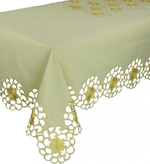 Daisy Splendor Tablecloth, 70"x108", Yellow