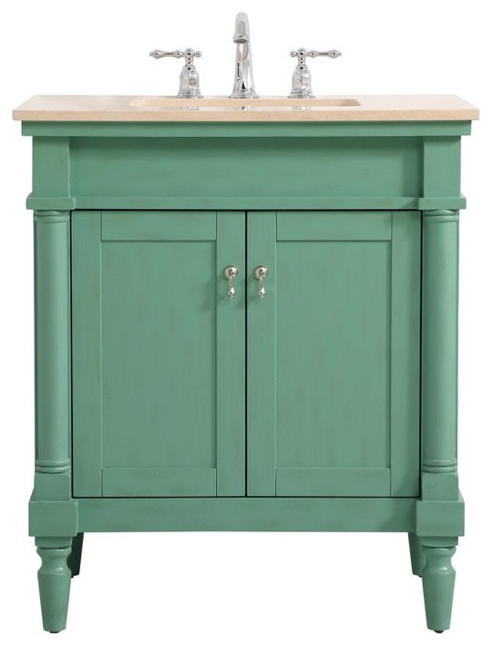 Elegant Decor Lexington Bathroom Vanity Vintage Mint - Traditional ...