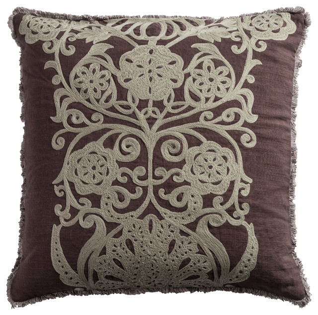 Plum Throw Pillows Living Room Contemporary With Baseboards Rizzy Home Decorative Pillow Plum Raisin Contemporary Pillows