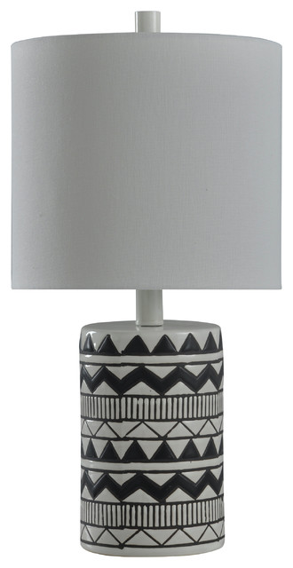 small black and white lamp